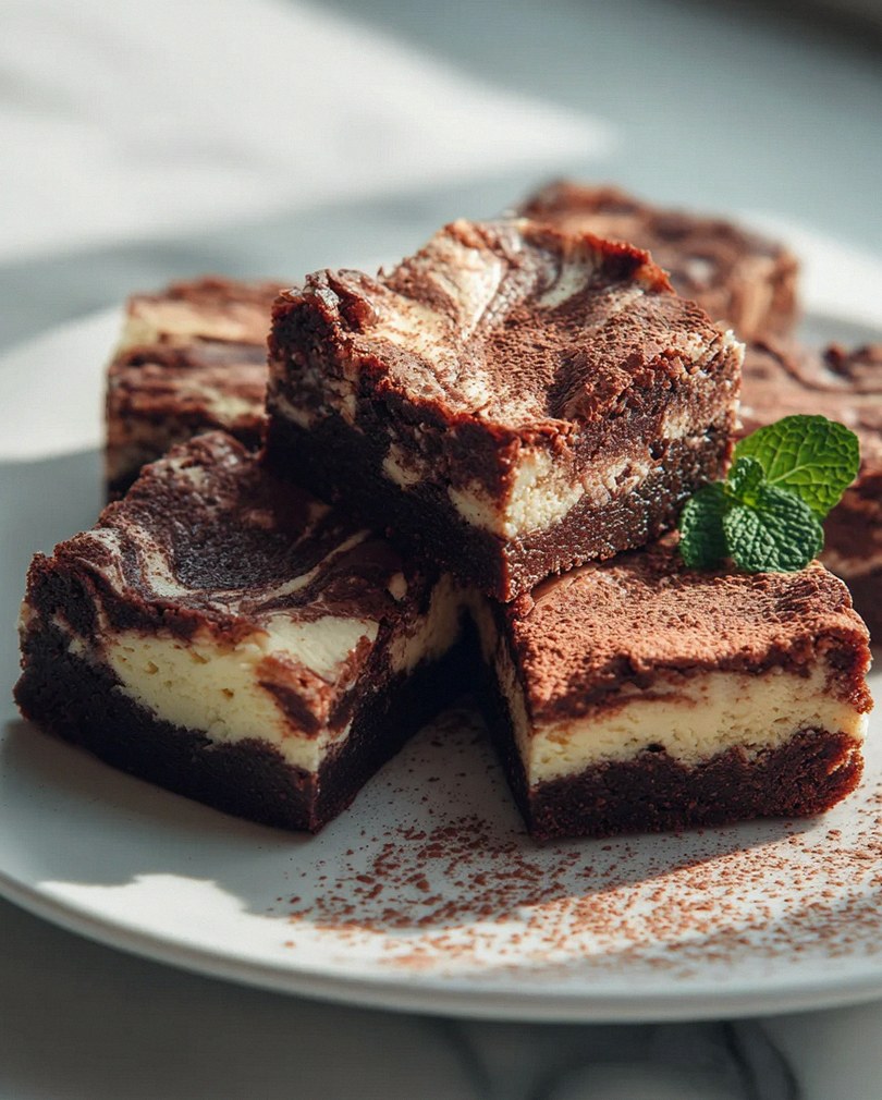 Alkoholfreie Valentinstags Cheesecake Brownies: Süße Liebe pur!