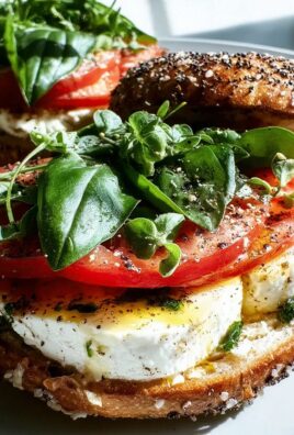 Bagel mit Tomate und Mozzarella
