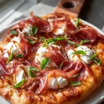 Beef Putenschinken, Honig Burrata Pizza