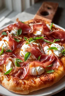 Beef Putenschinken, Honig Burrata Pizza
