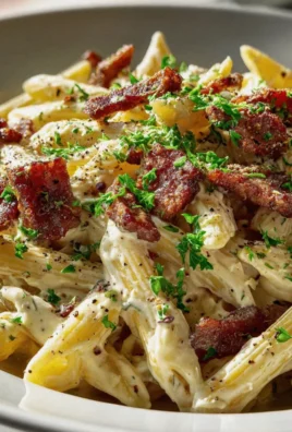 Beef Putenspeck Carbonara Penne – Cremige Pasta für Genießer