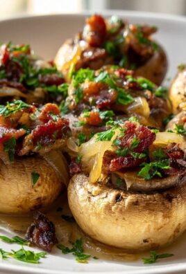 Cowboy Pilze mit Rinderbacon & Zwiebeln – Herzhaft Lecker!