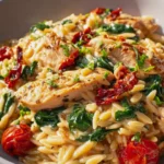 Cremige Hähnchen Orzo Pfanne: Dein schnelles Feierabendglück