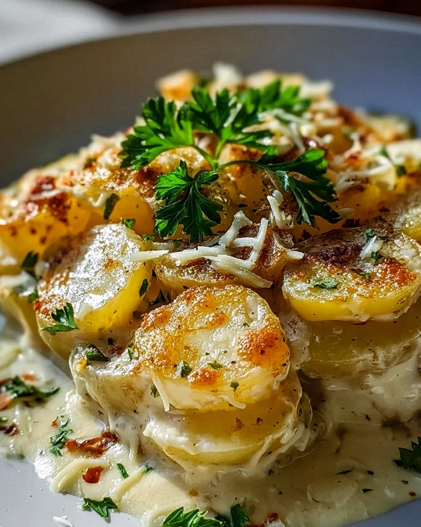 Cremige Knoblauch-Kartoffeln