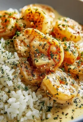 Cremige Knoblauchbutter-Garnelen mit Reis – Ein Genuss!