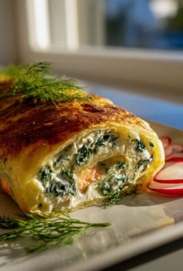 Cremige Lachs-Spinat-Kartoffelrolle
