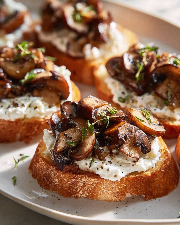 Cremige Pilz-Toasts mit geschlagenem Ricotta – Einfach köstlich!