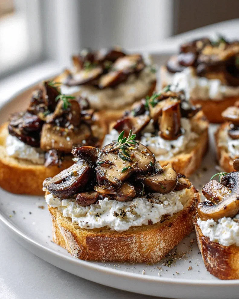 Cremige Pilz-Toasts mit geschlagenem Ricotta – Einfach köstlich! – Schritt 2