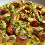 Cremiges Bratwurstgeschnetzeltes mit Pilzen - Einfach lecker!