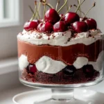 Das ultimative Schicht Black Forest Trifle mit Schokopudding