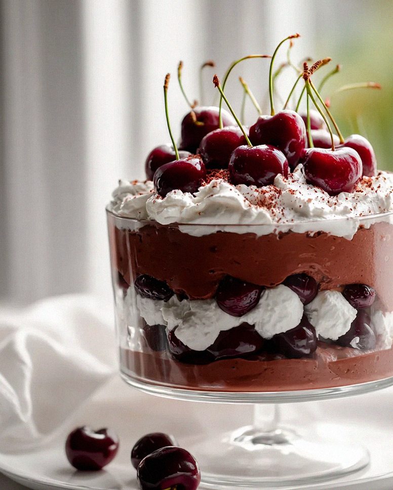 Das ultimative Schicht Black Forest Trifle mit Schokopudding – Schritt 2