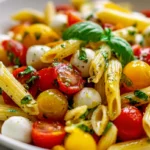 Der beste Pasta Salat mit Tomaten & Mozzarella Rezept