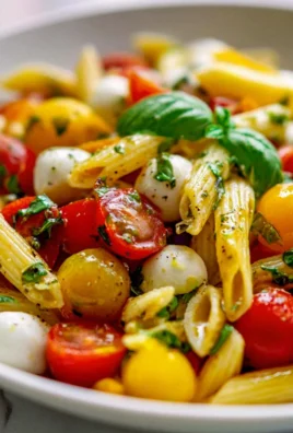 Der beste Pasta Salat mit Tomaten & Mozzarella Rezept