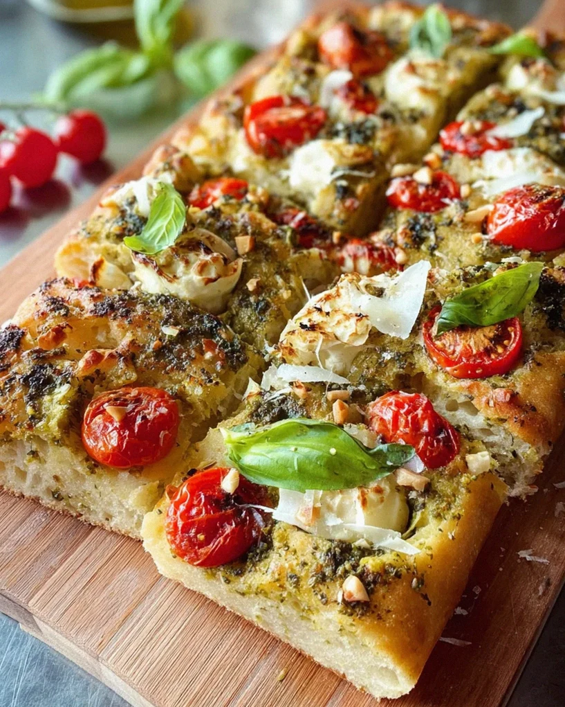 Die beste Focaccia mit Pesto und Tomaten – Schritt 1