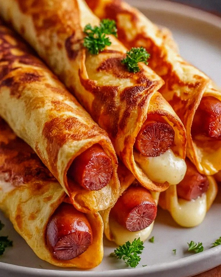 Gebackene Hot Dogs In Tortilla Teig – Schritt 1