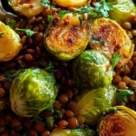 Gebratener Rosenkohl mit Berglinsen