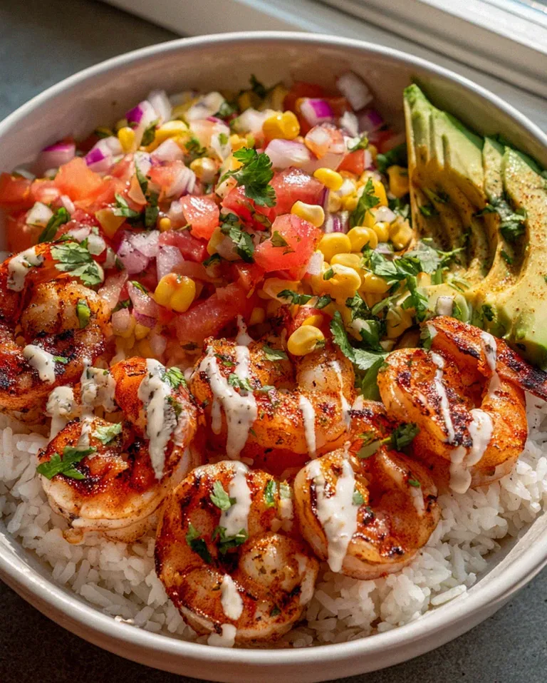Gegrillte Garnelen Bowl: Avocado-Mais-Salsa, Cremige Sauce – Schritt 2
