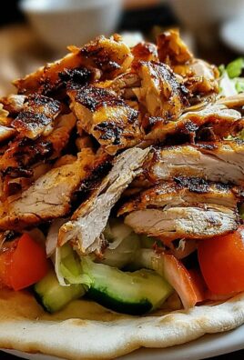 Geröstetes Hähnchen Shawarma Gyros