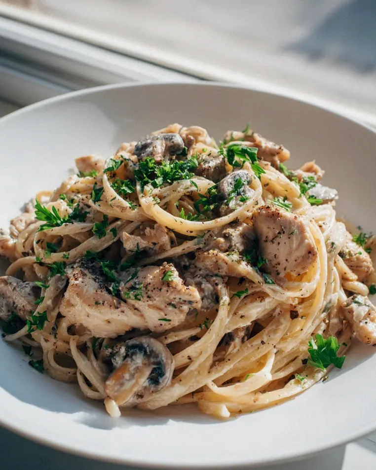 Gesunde One-Pot Hähnchen-Pilz Pasta – Einfach & Lecker! – Schritt 1