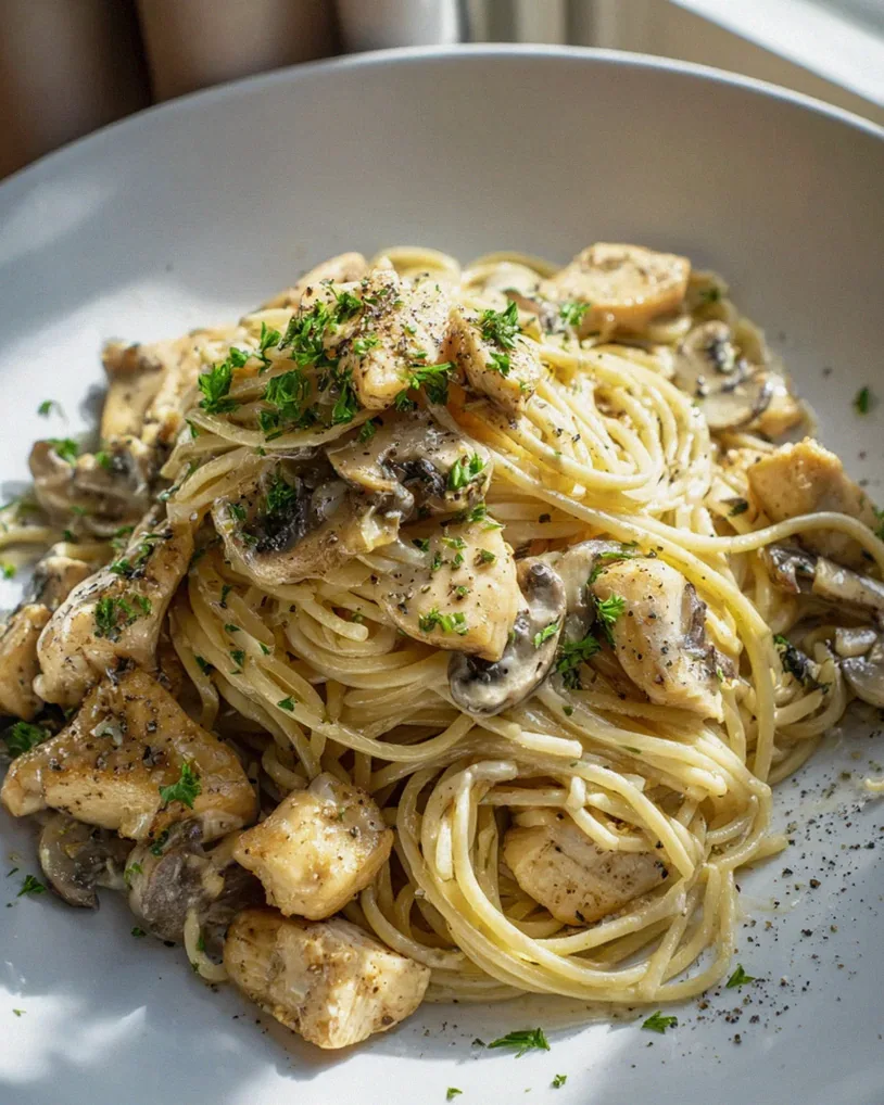 Gesunde One-Pot Hähnchen-Pilz Pasta – Einfach & Lecker! – Schritt 2