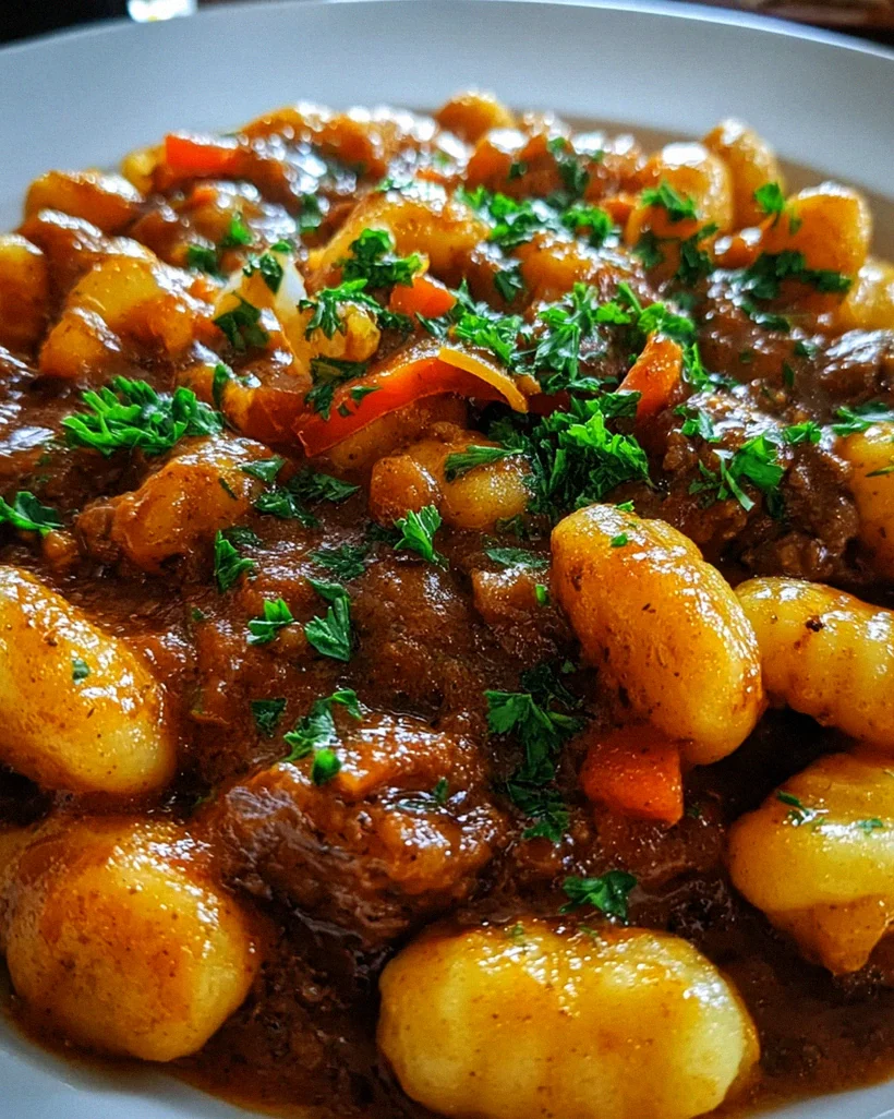 Gnocchi-Gulasch