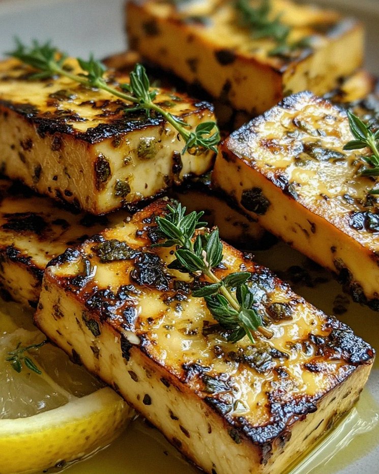 Griechischer gegrillter Tofu mit Zitrone und Thymian – Schritt 2