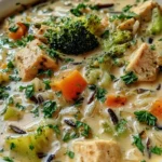 Hähnchen Brokkoli Wildreis Suppe