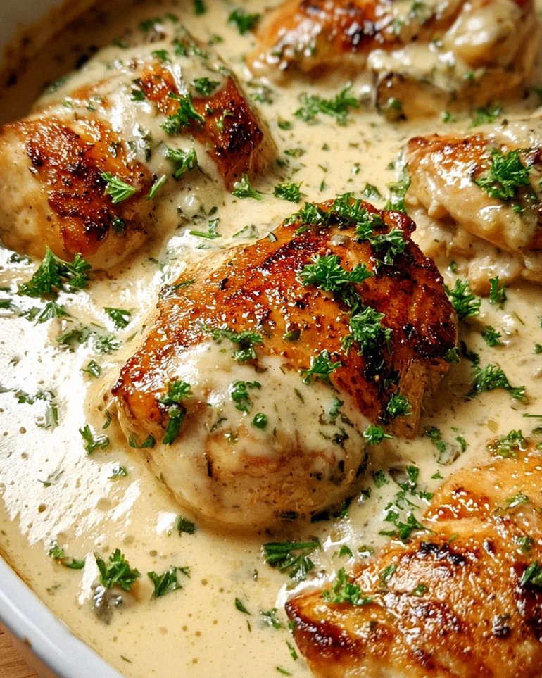 Hähnchen in Frischkäsesauce