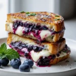 Heidelbeer Grilled Cheese mit Brie: Süß trifft Salzig