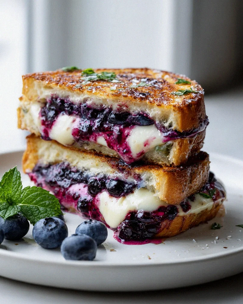 Heidelbeer Grilled Cheese mit Brie: Süß trifft Salzig – Schritt 1