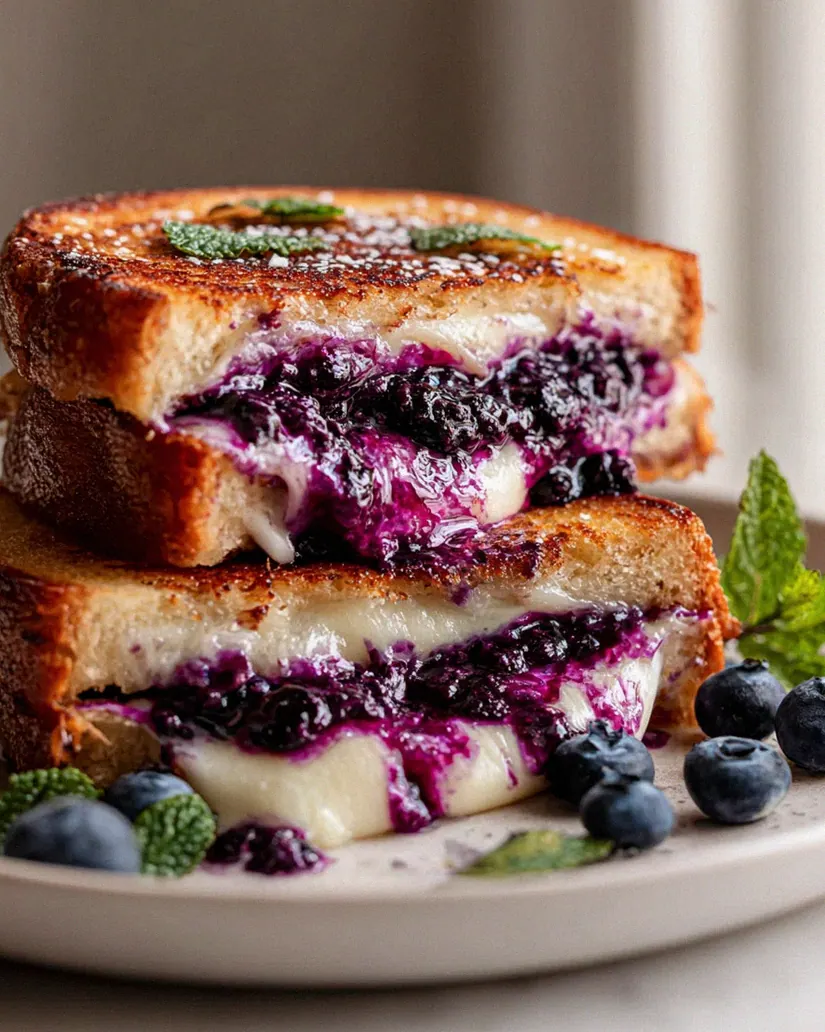 Heidelbeer Grilled Cheese mit Brie: Süß trifft Salzig – Schritt 2