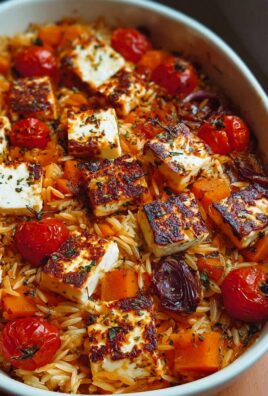 Herbstlicher Halloumi Orzo Auflauf – Ein köstlicher Genuss!