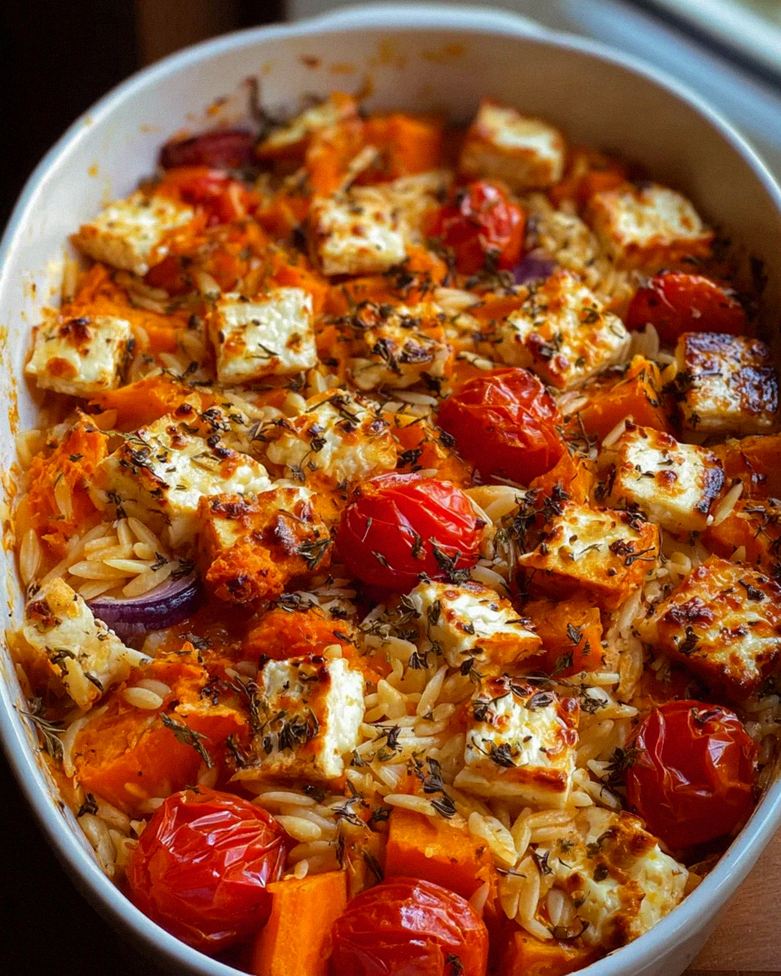Herbstlicher Halloumi Orzo Auflauf – Ein köstlicher Genuss! – Schritt 2
