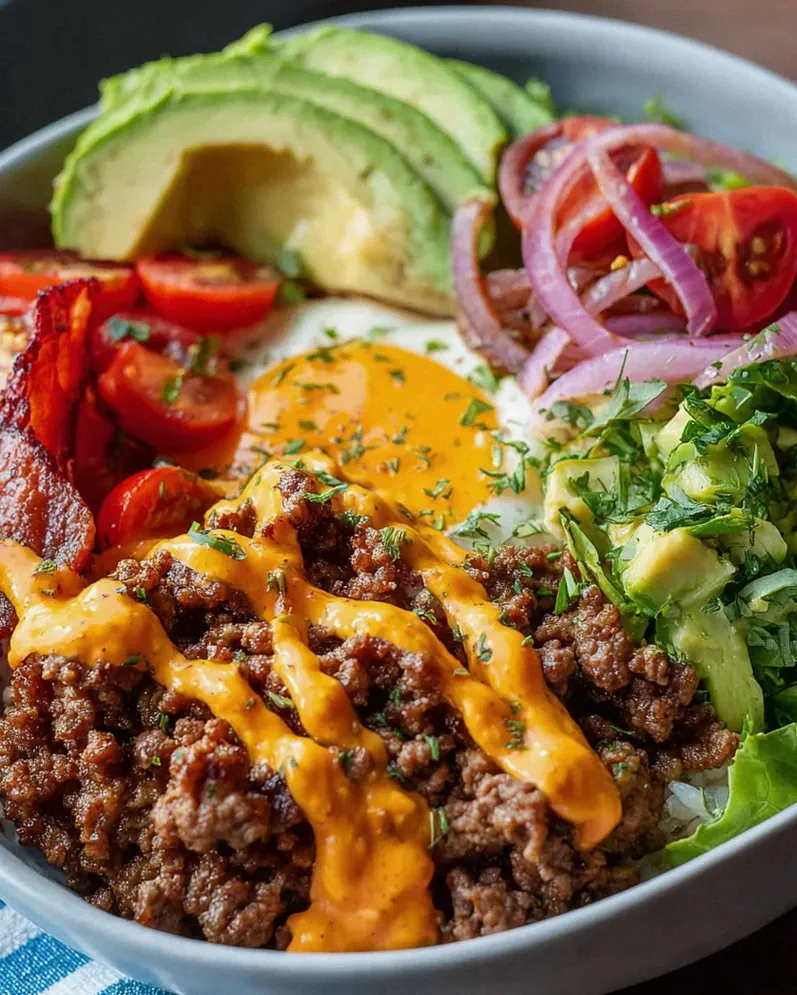 High Protein Low Carb Cheeseburger Bowl Rezept – Schritt 2