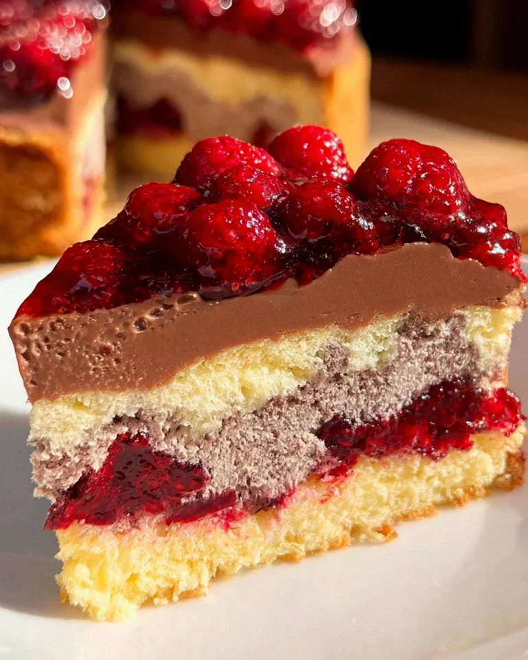 Himbeerkuchen mit Schokopudding – Schritt 2