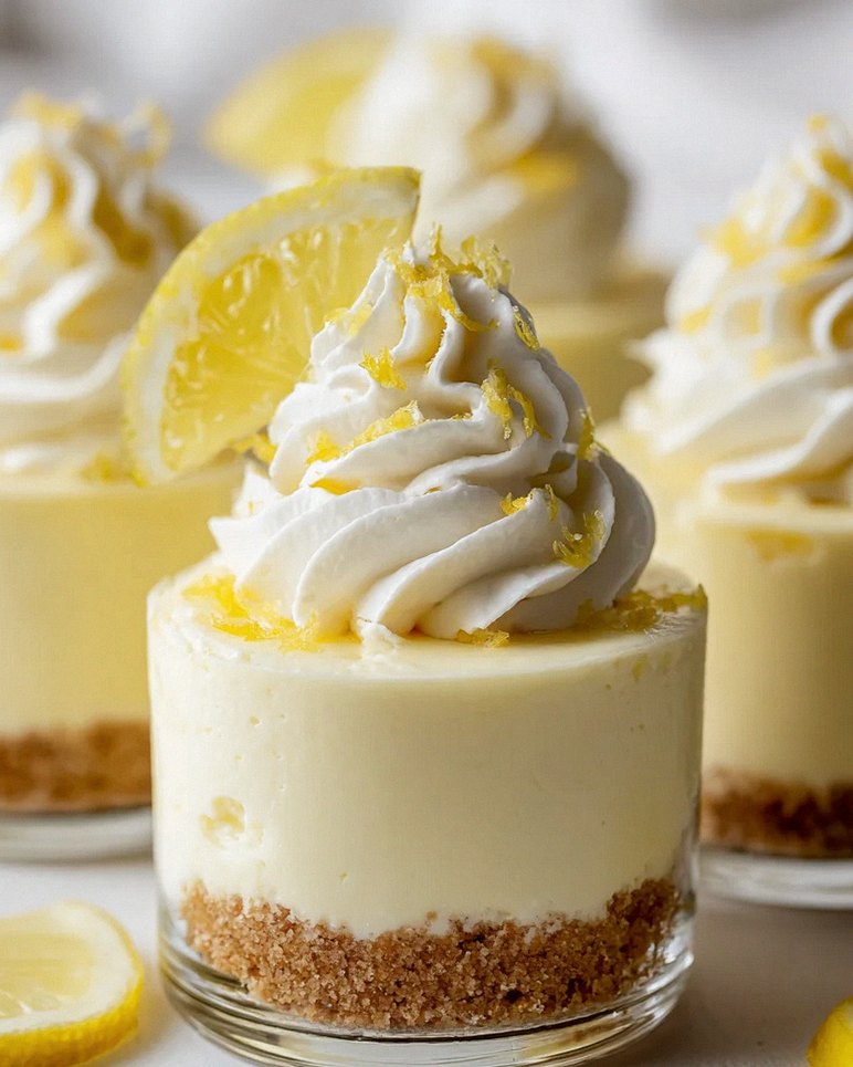 Himmlische Zitronen Mousse Cheesecake Cups: Einfach & Frisch