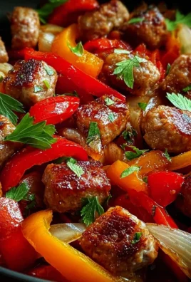 Italienische Wurst mit Paprika und Zwiebeln