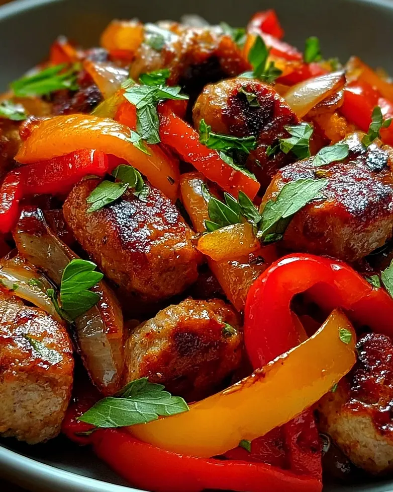 Italienische Wurst mit Paprika und Zwiebeln – Schritt 2
