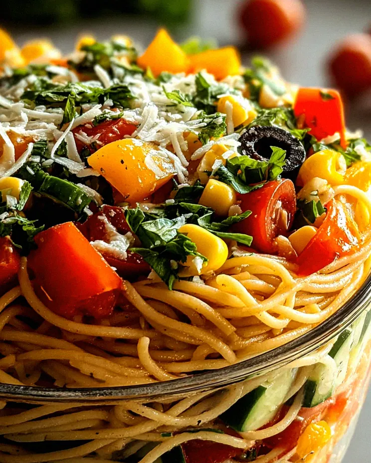 Italienischer Spaghetti-Schichtsalat – Schritt 2
