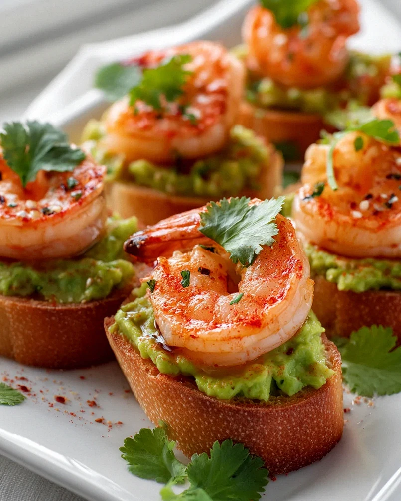 Knoblauch-Garnelen Crostini mit Avocado: Einfach Genial!