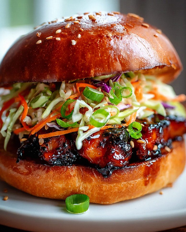Korean Bbq Chicken Sandwich mit Krautsalat - Einfach & Köstlich!