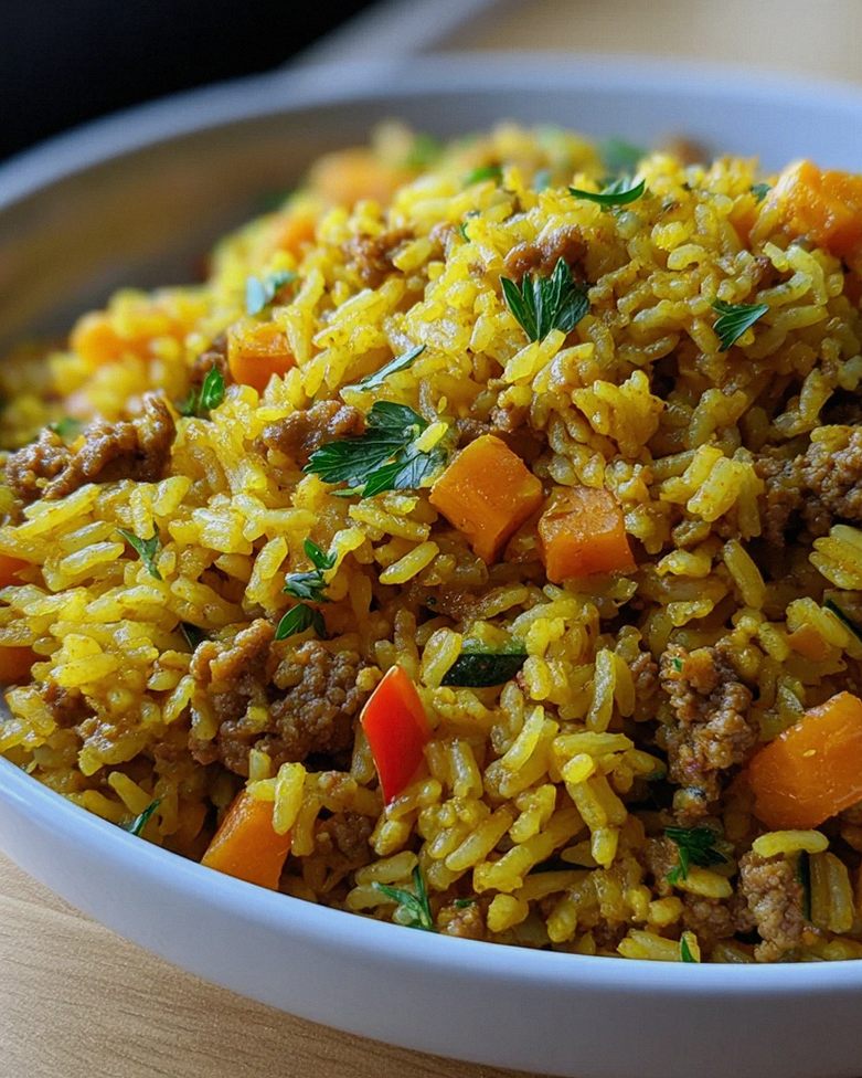 Leckeres Curryreis mit Hackfleisch – Schnell und einfach!