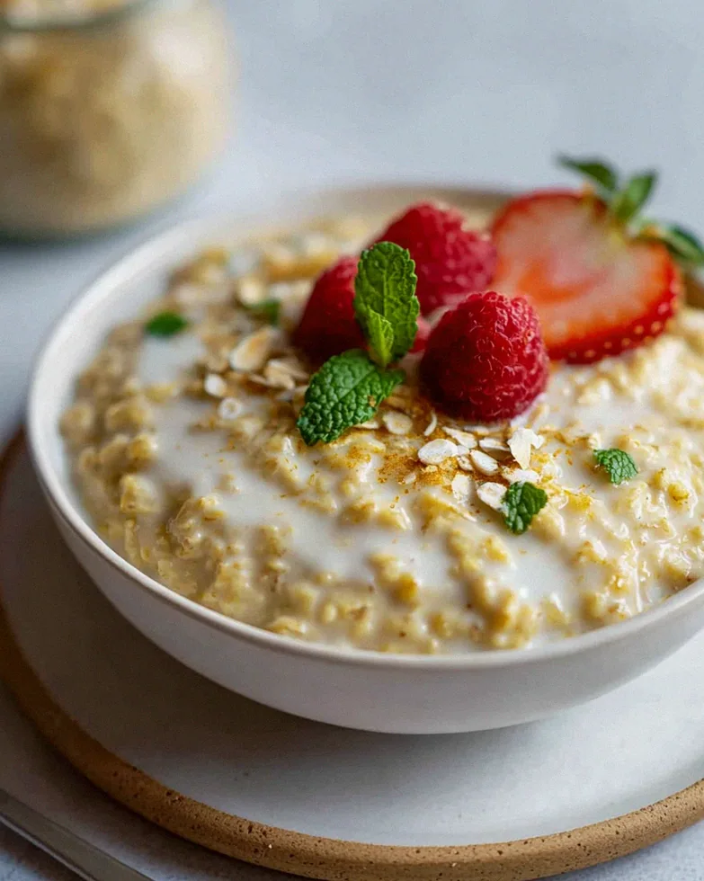 Leckeres Vanillepudding Oats Rezept für gesundes Frühstück!