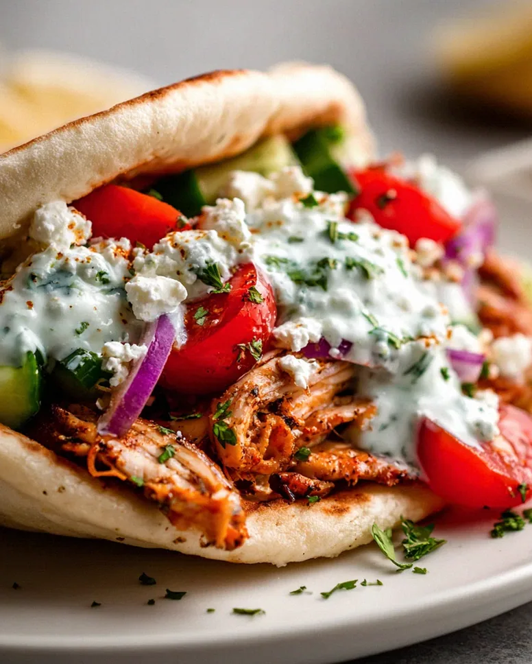 Mediterrane Hähnchen Gyros mit cremigem Feta Tzatziki – Schritt 2