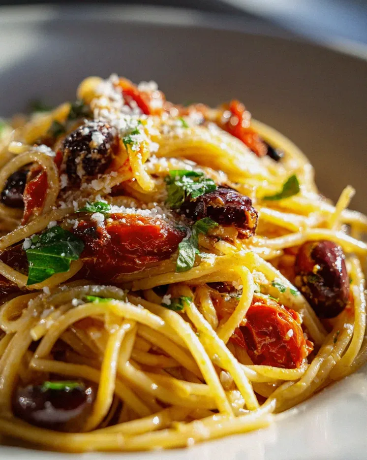 Mediterrane Pasta mit gerösteten Tomaten & Oliven – Schritt 2