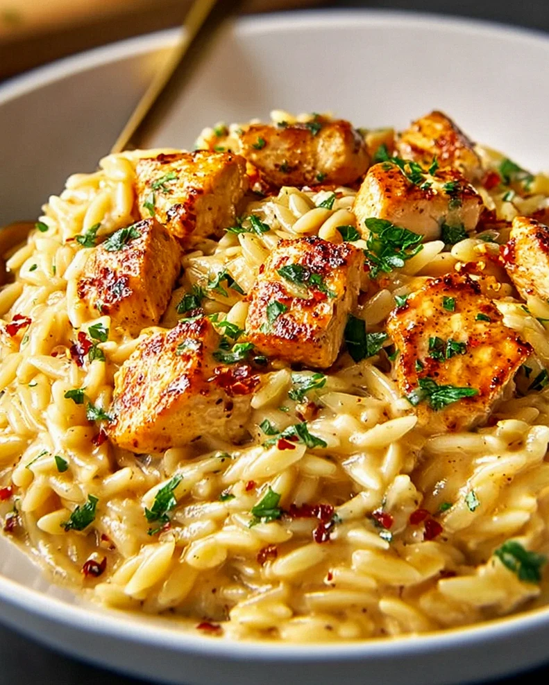 One Pot Cajun Hähnchen Alfredo Orzo – Aroma in jedem Bissen