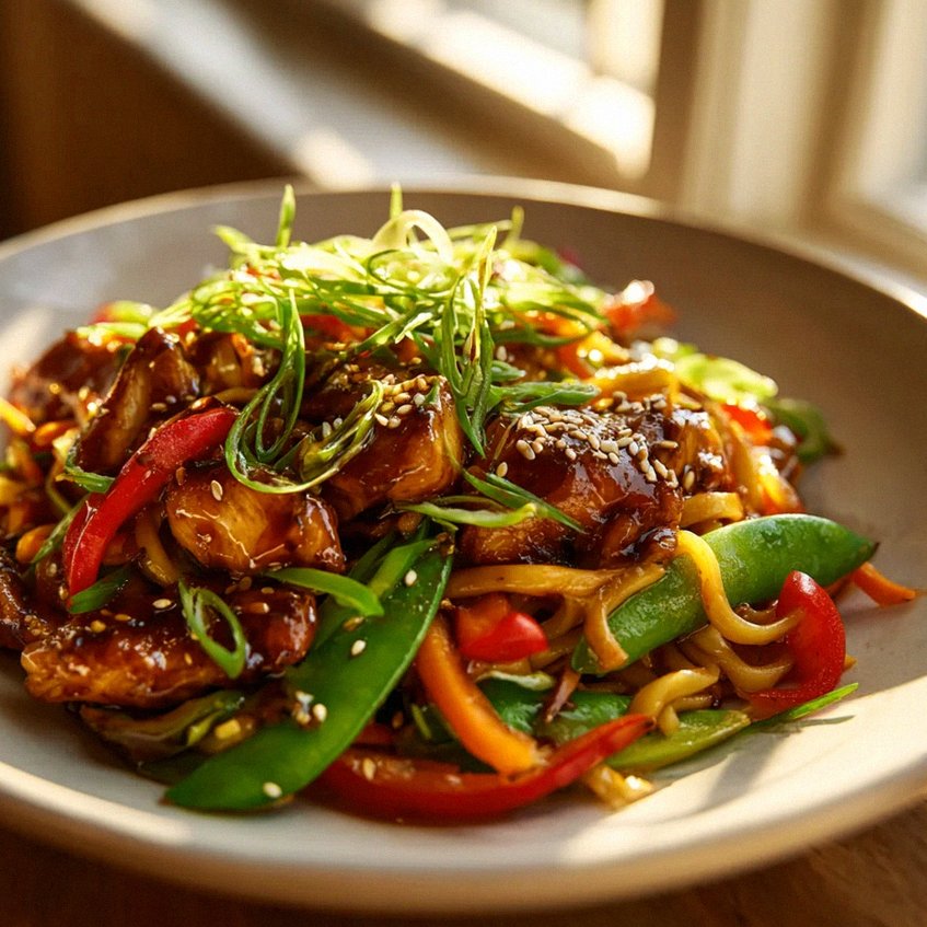 One Pot Hähnchen Teriyaki Nudeln mit Gemüse – Schnell & Köstlich! – Schritt 2