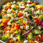 Orientalischer Rote Linsensalat mit Feta – gesund & lecker!