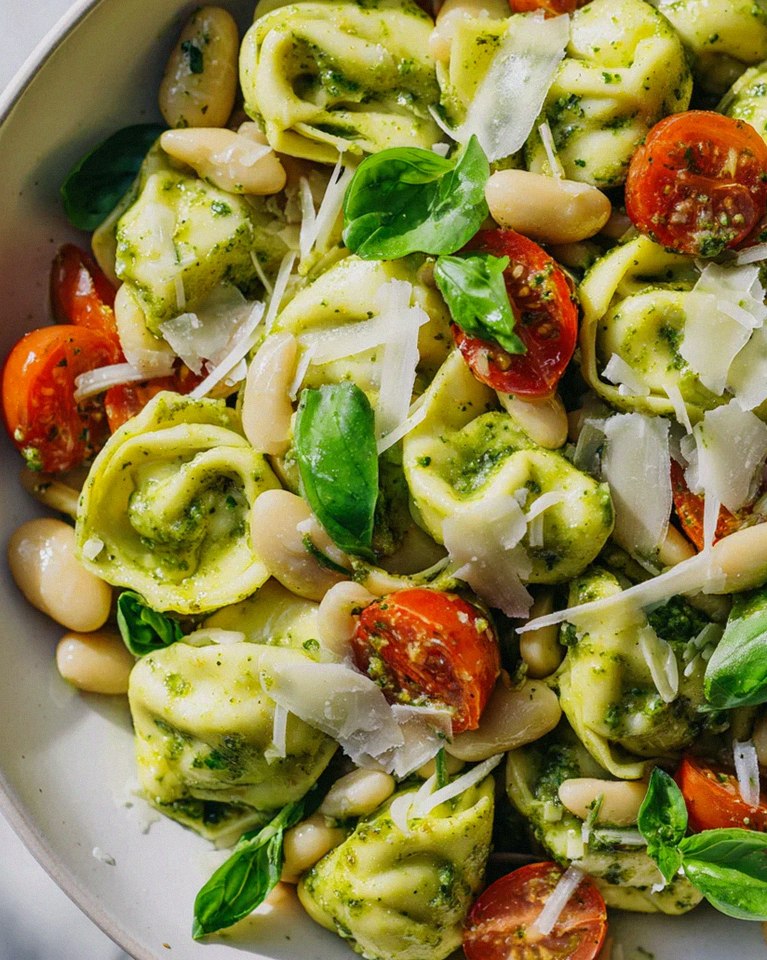 Pesto Tortellini Nudelsalat mit Weißen Bohnen – Schnell! – Schritt 1