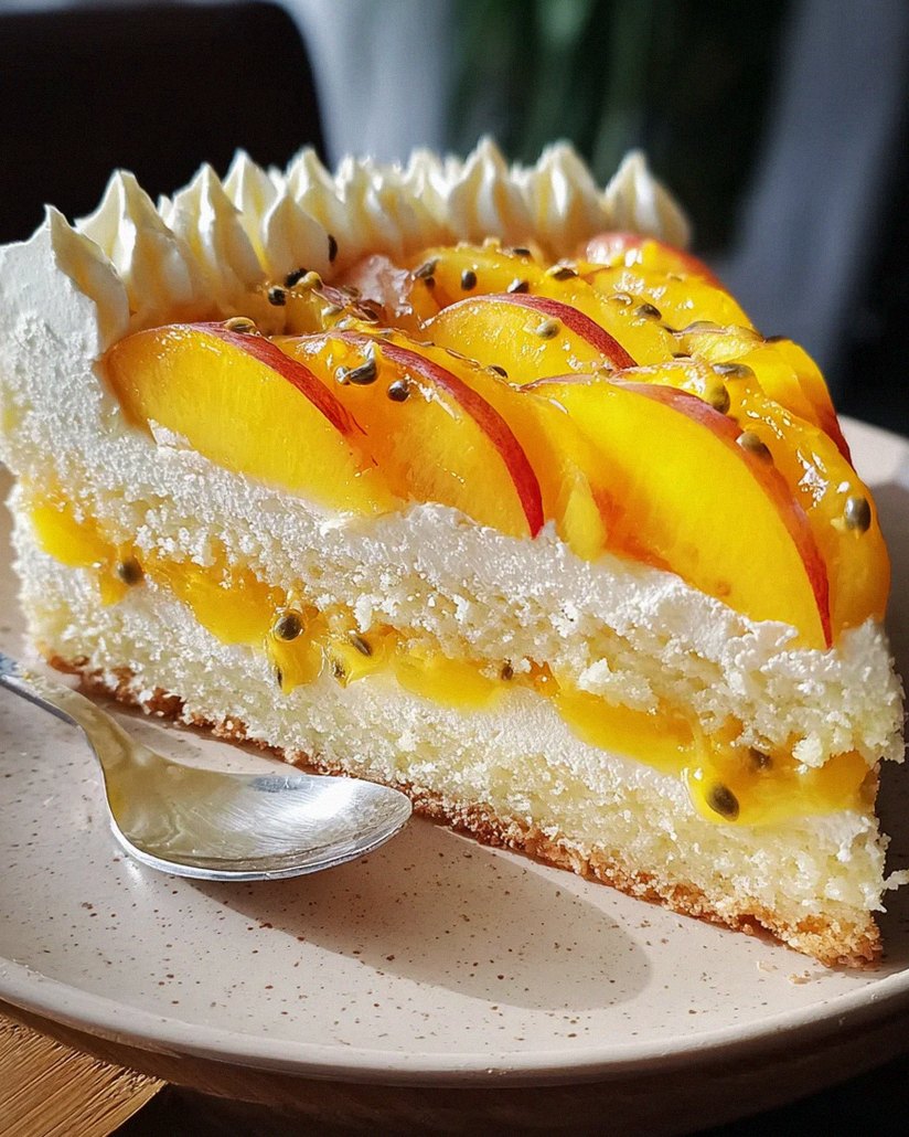 Pfirsich-Maracuja-Torte
